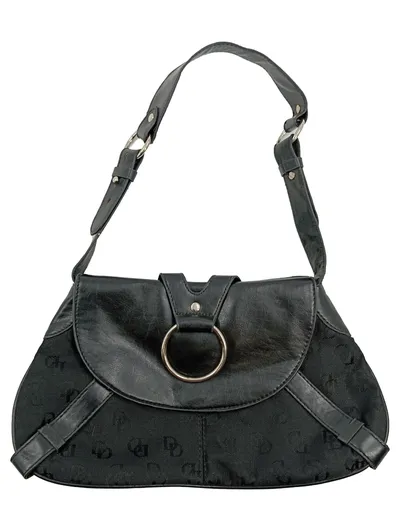 HELEN KELLY Damen Umhängetasche Schwarz Elegant Logo-Print Handtasche