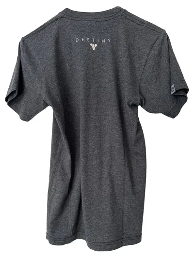 American Apparel Herren T-Shirt S Grau Retro Pixel Grafik Destiny Logo