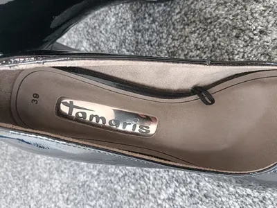 Tamaris Damen Pumps Lackleder Schwarz Gr. 39 Elegant Business Festlich