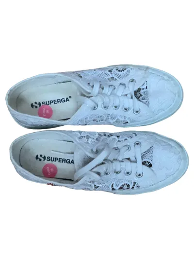 Superga Damen Sneaker low Spitze floral weiß Gr. 38 Freizeit