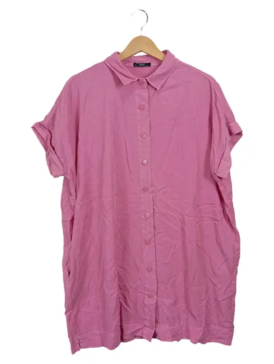 Parfois Damen Blusenkleid Hemdblusenkleid Gr. M Pink Casual