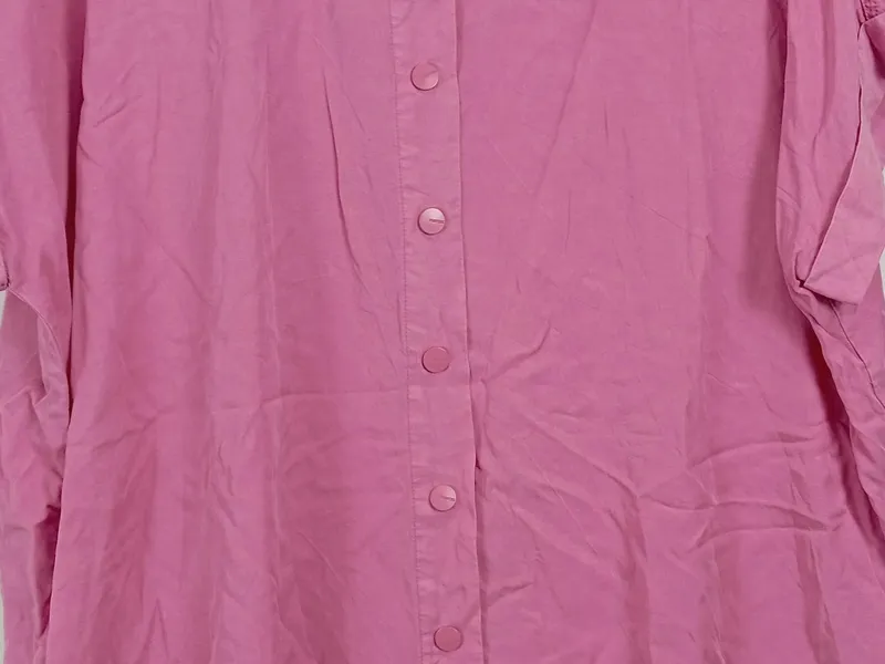 Parfois Damen Blusenkleid Hemdblusenkleid Gr. M Pink Casual 4