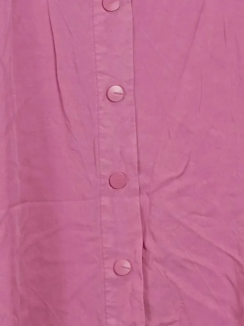Parfois Damen Blusenkleid Hemdblusenkleid Gr. M Pink Casual 7