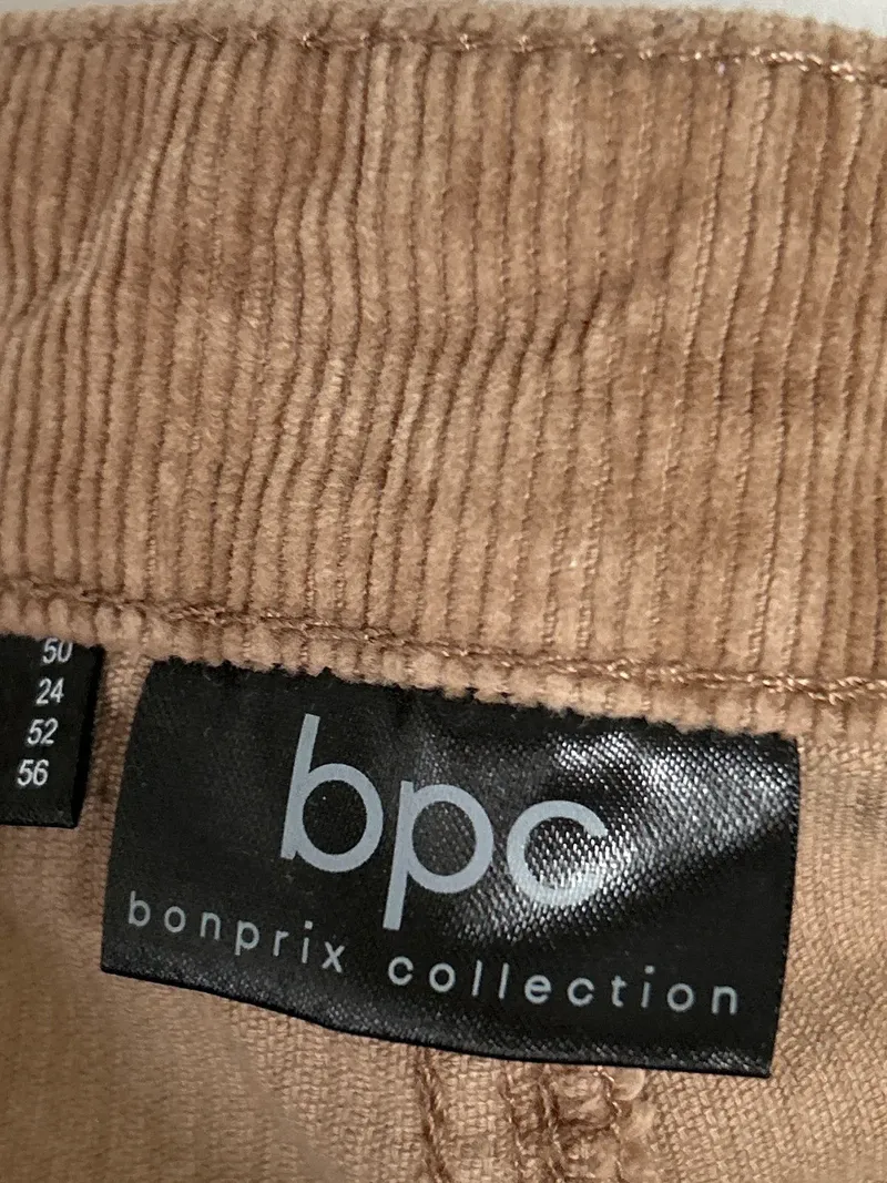 BPC Bonprix Collection Cordhose Damen Gr. 50 Beige Bootcut 5