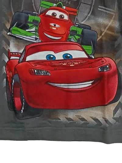 Disney Pixar Cars 2 Kinder T-Shirt Gr. 104 Grau Kurzarm Lightning McQueen