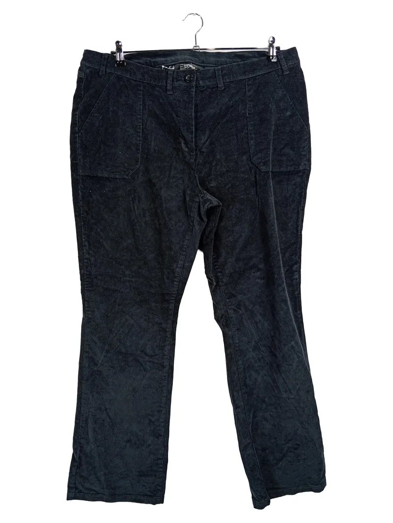 BPC Bonprix Collection Cordhose Damen Gr. 50 Schwarz Stretch Casual 1