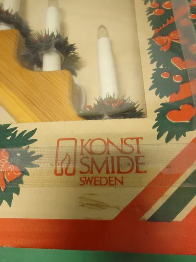 Konstsmide Adventsleuchter Holz 7 Lichter Beige Weihnachtlich Adventsbeleuchtung