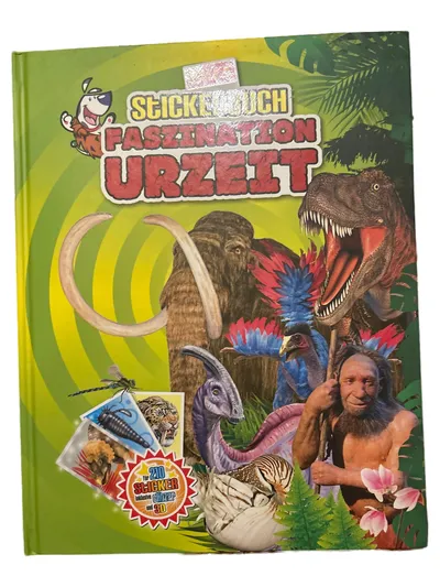 Stickerbuch Faszination Urzeit Dinosaurier Mammut 210 Sticker Glitzer 3D