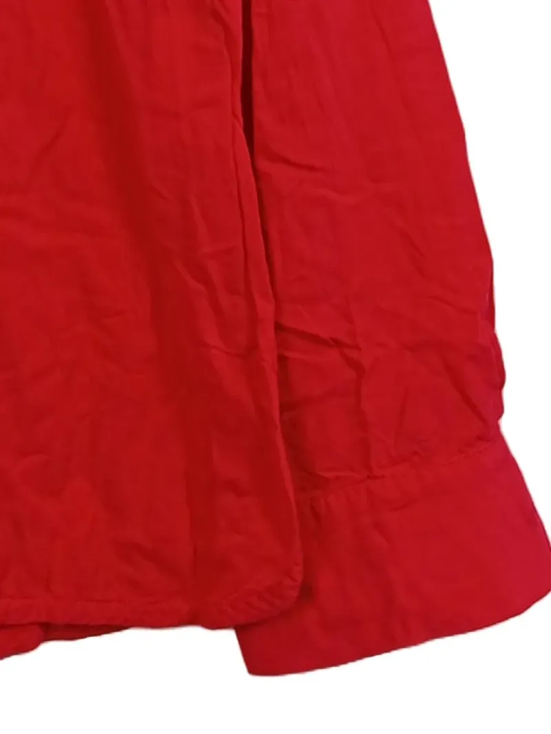 ANNE L. Damen Bluse Langarm Rot Gr. 40 Viskose Casual Knopfleiste 4