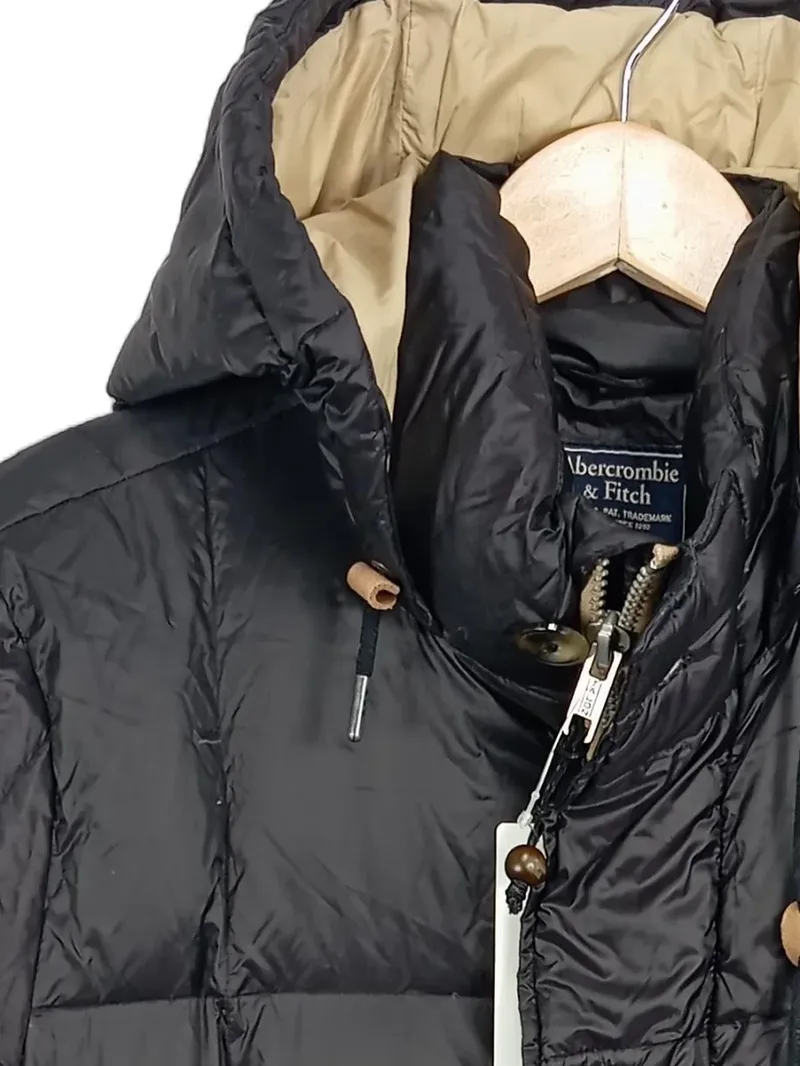 Abercrombie & Fitch Herren Steppjacke Parka Kapuze Schwarz Gr. XS 5