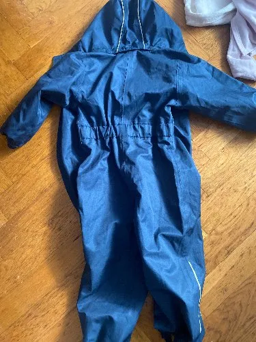 Tchibo Kinder Schneeanzug Overall Gr. 98/104 Petrol Waschbär Motiv