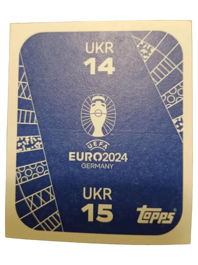Topps UEFA EURO 2024 Germany Aufnäher Sticker UKR 14 & 15 Ukraine