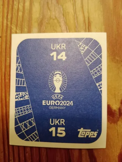 Topps UEFA EURO 2024 Germany Aufnäher Sticker UKR 14 & 15 Ukraine