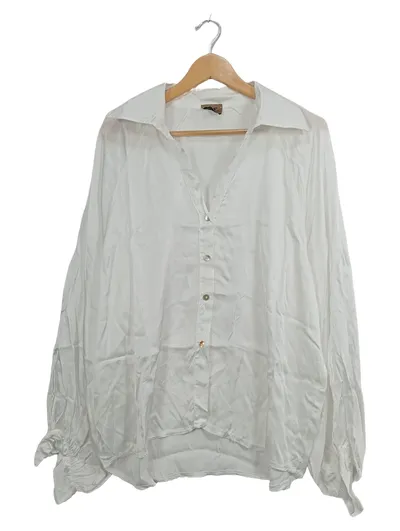 J&S Millenium Damen Bluse Weiß Gr. 44 Langarm Viskose Klassisch