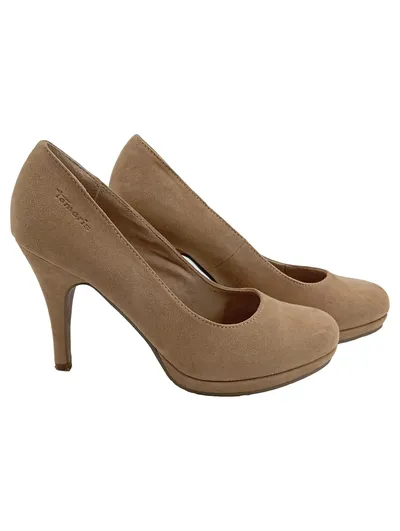 Tamaris Damen Pumps Gr. 37 Beige Elegant Business Klassisch