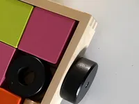 IKEA MULA Holzbausteine Bauklötze mit Wagen Mehrfarbig Kinder 4