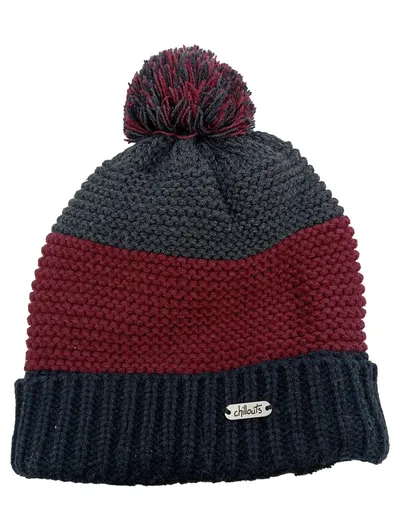 Chillouts Bommelmütze Damen Mehrfarbig Strickmütze Winter Casual
