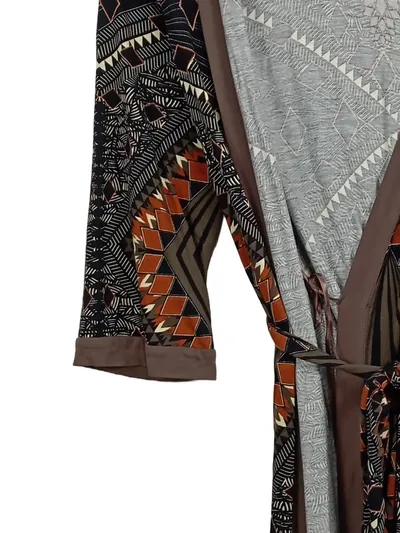 LASCANA Damen Morgenmantel Gr. 36/S Mehrfarbig Bohemian Viskose
