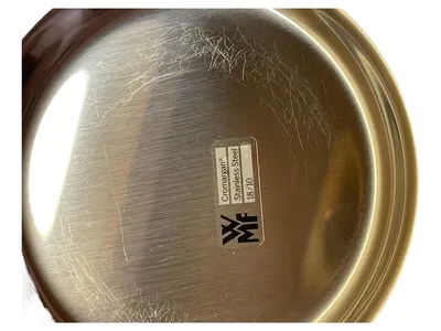 WMF Untersetzer Edelstahl rund 10cm 4er Set Cromargan