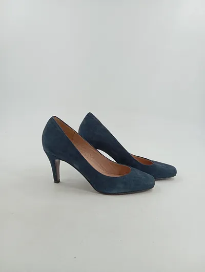 5th Avenue Pumps Damen Schuhe Wildleder Gr. 37 Petrol Klassisch Elegant