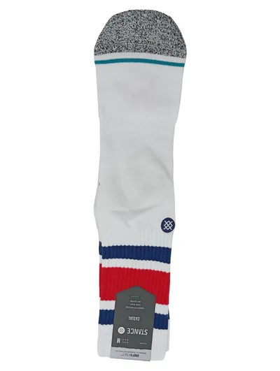 STANCE Socken Herren Casual Weiß Gestreift Größe 38-42