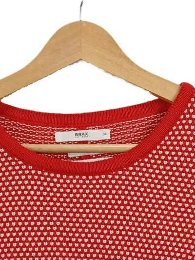 BRAX Damen Pullover Rot Casual Gr. 34/XS Baumwolle Langarm