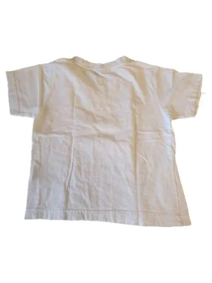 Bogi Kinder T-Shirt Weiß Gr. 116 V-Ausschnitt Baumwolle Basic 3