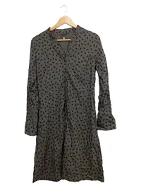 Avoca Damen Blusenkleid Gr. 38 Oliv mit Tiermuster Casual 1