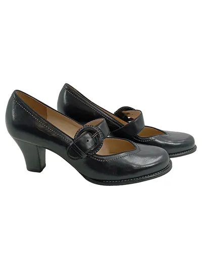 Clarks Damen Pumps Mary Jane Schwarz Gr. 7 Klassisch Elegant Leder