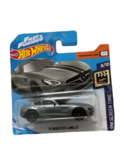 Hot Wheels '15 Mercedes-AMG GT Spielzeugauto Metall Grau 6cm