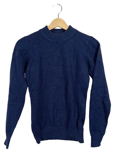 Vincenzo Boretti Damen Pullover Basic Blau Gr. 34/XS