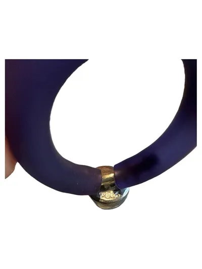 Damen Ring Lila Kunststoff Strass Stein Modern Modeschmuck