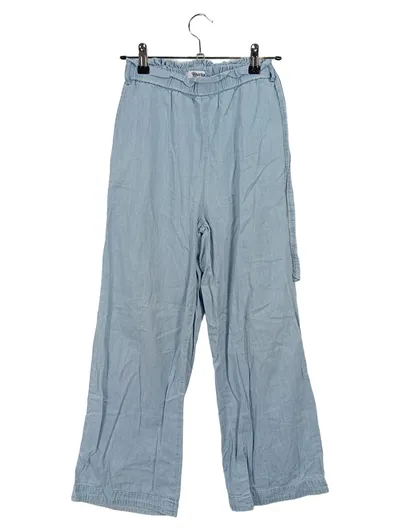 Yours Damen Stoffhose Gr. XXL Hellblau Weites Bein Gummibund
