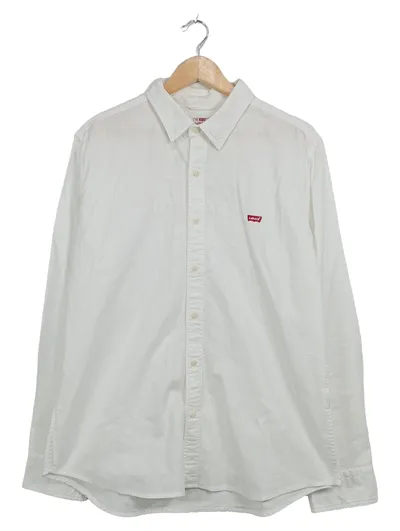 Levi's Battery Shirt Herren Hemd Langarm Weiß Klassisch Gr. L