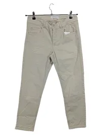 ANGELS Damen Stoffhose Gr. 40 Beige Baumwolle Stretch Casual 1