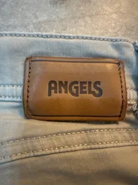 ANGELS Damen Stoffhose Gr. 40 Beige Baumwolle Stretch Casual 5