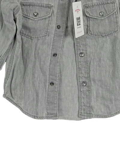 BABYGAP Kinder Freizeithemd Gr. 95/98 Grau Langarm Casual