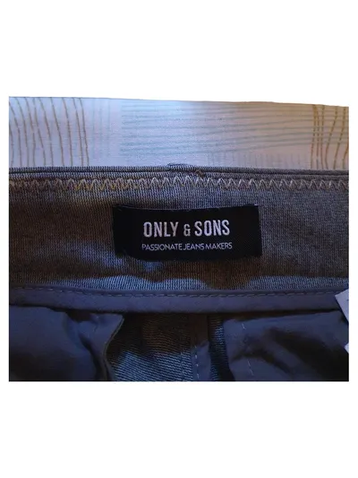 ONLY & SONS Herren Stoffhose Grau W31/L34 Slim Fit Casual