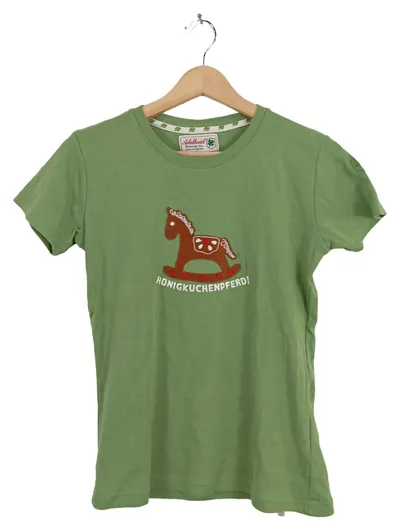 Adelheid Damen T-Shirt Honigkuchenpferd Grün Gr. 40/L Charmant