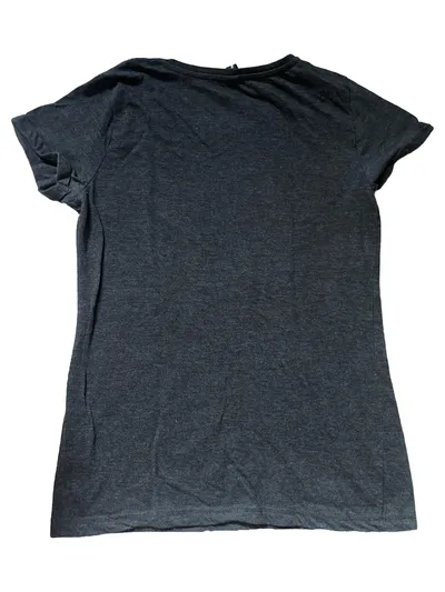 Blind Date Damen T-Shirt Basic Grau Gr. 36/S Kurzarm Baumwolle Polyester