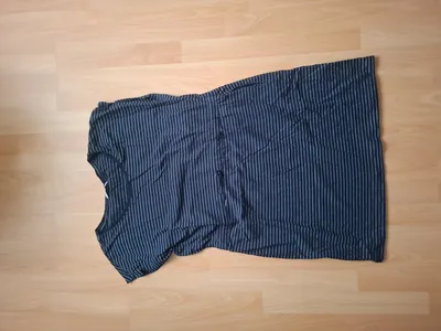 ZABAIONE Freizeitkleid Damen Gestreift Blau Midikleid Gr. 42/XL Baumwolle
