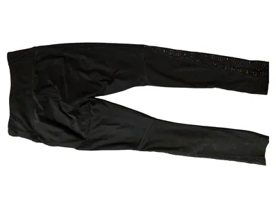 MONDETTA Damen Leggings Gr. 34 Schwarz Sportlich mit Lochmuster