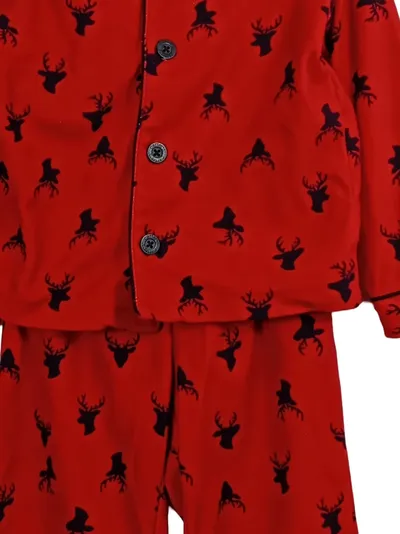 Carter's Kinder Schlafanzug Pyjama Rot Hirsch Weihnachten Gr. 110 5 Jahre