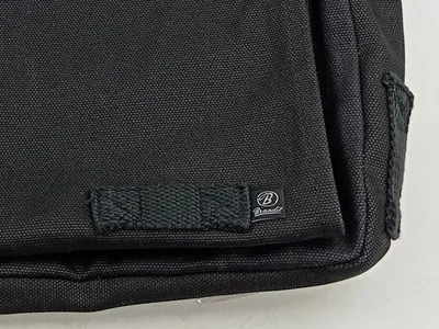Brandit Umhängetasche Schwarz Canvas Messenger Bag Schultertasche Herren