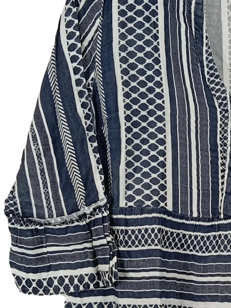 About You Damen Freizeitkleid Gr. 40/L Blau gemustert Casual 2