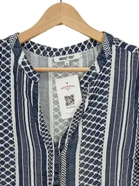 About You Damen Freizeitkleid Gr. 40/L Blau gemustert Casual 5