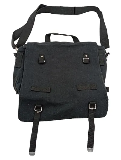 Brandit Canvas Umhängetasche Schwarz Messenger Bag Schultertasche Military Style