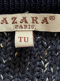 Azara Damen Pullover Mehrfarbig Pailletten UNI Casual Strick 6