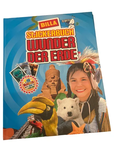 BILLA Stickerbuch Wildtiere Kinder ab 4 Jahre 210 Sticker Glitzer Glow