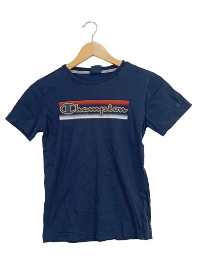 Champion Kinder T-Shirt Gr. 138-142 Blau Sportlich Logo-Print